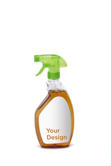 Disinfectant & window cleaner spray bottle mockup on white background