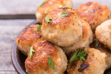 Pork meatballs with parsley