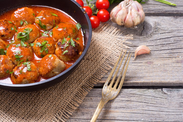 Pork meatballs with parsley