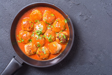 Pork meatballs with parsley