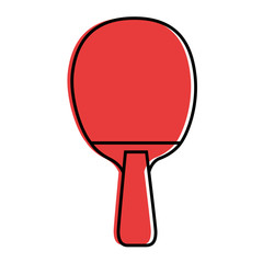 ping pong racket icon over white background vector illustration