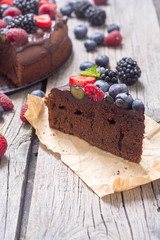 Homemade chocolate cake