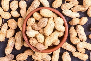 Macro shots of peanuts