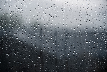 Rain drops on window, Asheville, North Carolina - 169220838