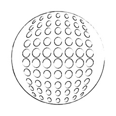 golf ball icon over white background vector illustration