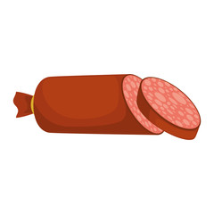 salami icon over white background vector illustration