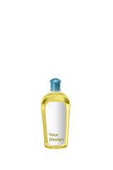 Hair oil bottle mockup on white background