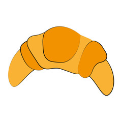 croissant bread icon image vector illustration design 
