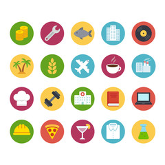 Industries icon set