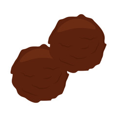 meatballs icon over white background vector illustration
