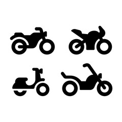 Obraz premium Motorcycle icon set