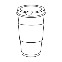 coffee cup icon over white background vector illustration