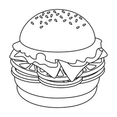 hamburger icon over white background vector illustration