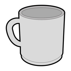 coffee mug icon over white background vector illustration