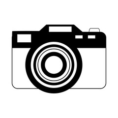 photographic camera icon image vector illustration design  black and black and
