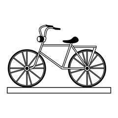 street bike or bicycle  icon image vector illustration design  black and black and