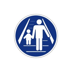 VECTOR. Set of icons. Escalator sign icons on white background. For safe work. For any use. Warns.