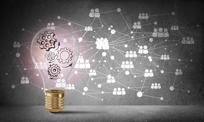 Concept of lightbulb as symbol of new idea.