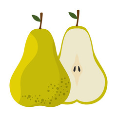 Pear delicious fruit icon vector illustration graphic design