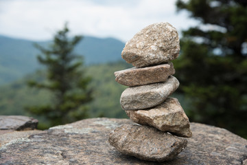 Zen stones in the mountains // Blue Ridge Mountains, North Carolina