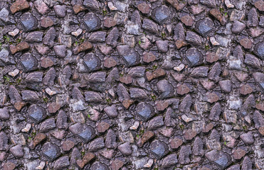 Texture stone smooth surface shiny gray brown element wall mosaic