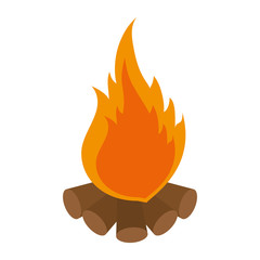 Camping bonfire isolated icon vector illustration graphic design