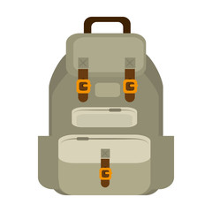 Camping backpack icon vector illustration graphic design