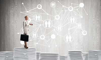 Successful confident business woman in suit.