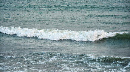 Beautiful ocean wave. Wonderful view of seascape. Marine background.