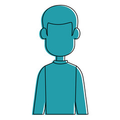 Man faceless cartoon icon vector illustration graphic design