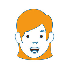 Woman face cartoon icon vector illustration graphic design