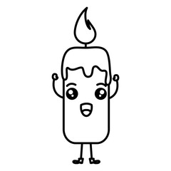 candle spa kawaii character vector illustration design