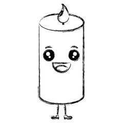 candle spa kawaii character vector illustration design