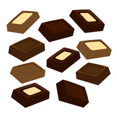 Chocolate bars. Vector illustration