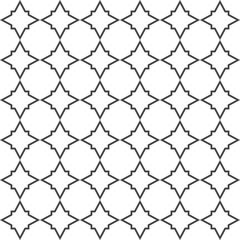 Naklejka premium Vector modern geometry pattern hexagon, abstract geometric background, trendy print, monochrome retro texture, oriental drawings design