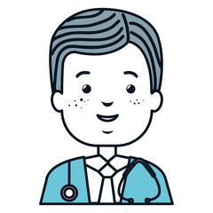 doctor avatar character icon vector illustration design