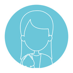 woman doctor avatar character icon vector illustration design