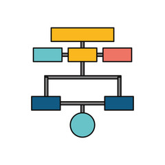 Organization chart isolated icon vector illustration graphic design