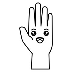 Fototapeta premium hand human kawaii character vector illustration design