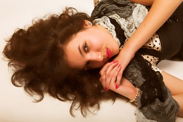 Naklejka premium Young happy woman