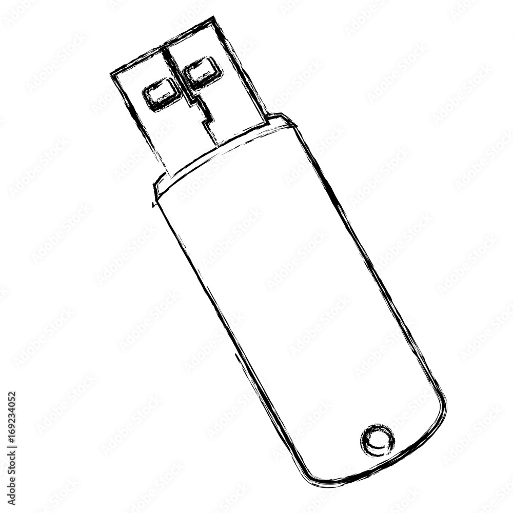 Poster usb memory isolated icon vector illustration design