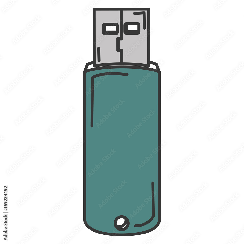 Poster usb memory isolated icon vector illustration design