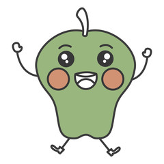 apple fresh kawaii character vector illustration design