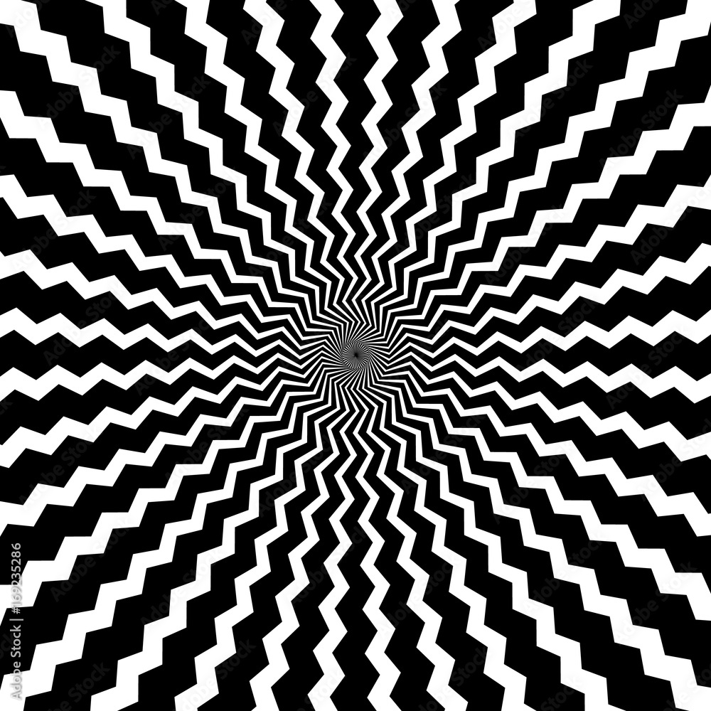 Aufkleber circular geometric motif. abstract grayscale op-art element