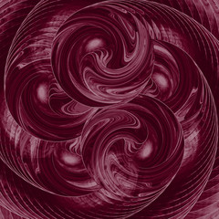 Abstract fractal spiral bordeaux