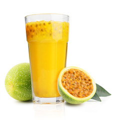 Passion fruit with fresh juice