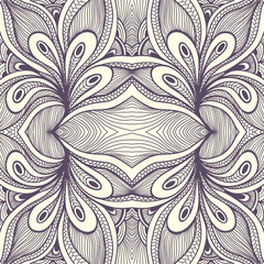 Abstract Zen-doodle seamless pattern black on white for coloring page or relax coloring book or for decoration different things