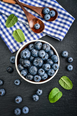 Fresh blueberry in bowl