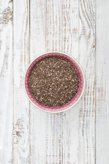 Chia seeds in bowl