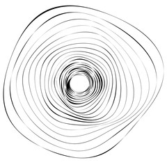 Okrągły motyw geometryczny. Abstrakcyjny element op-art w skali szarości - 169238012